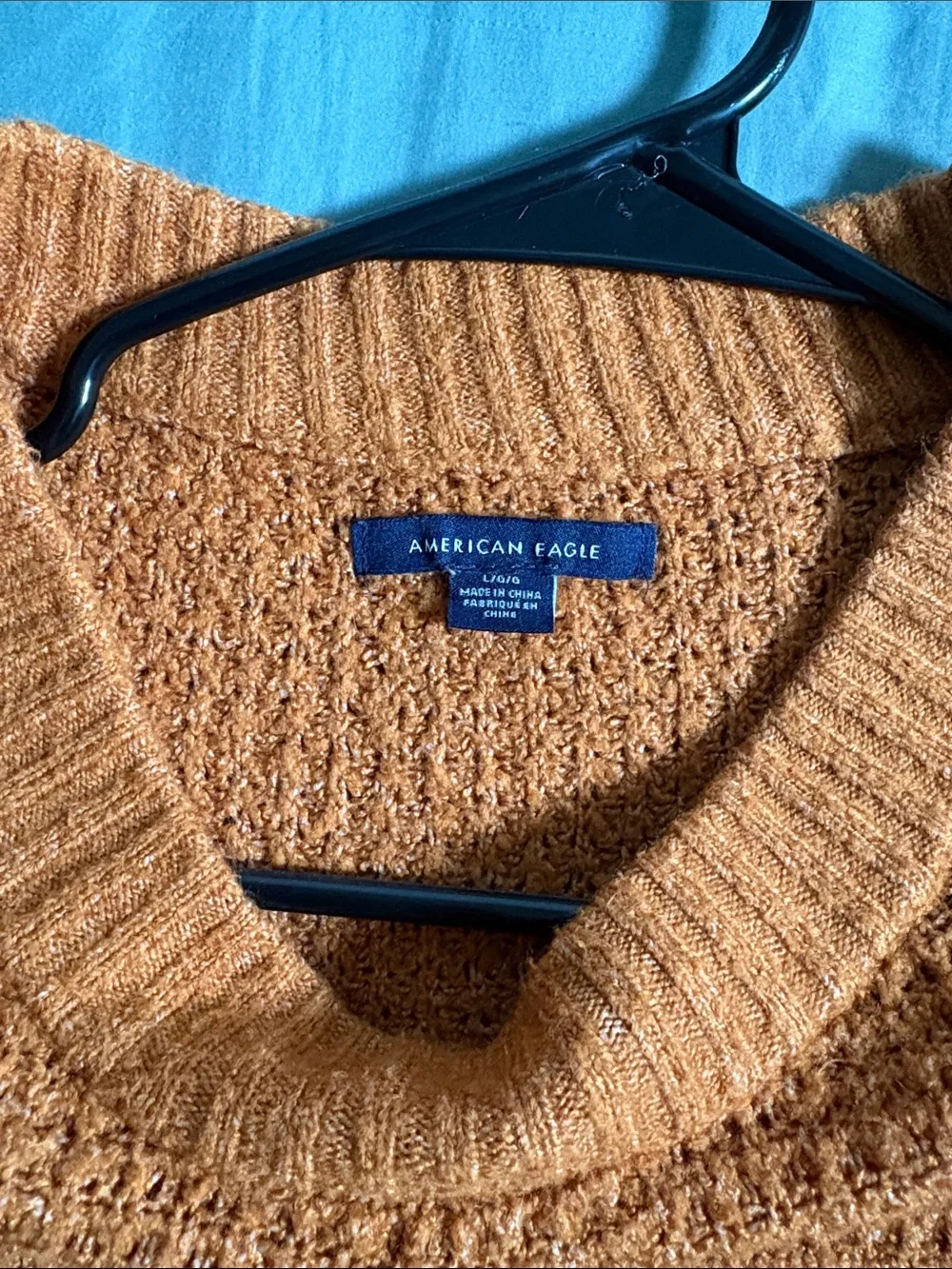 American Eagle Outfitters Women's Crewneck Sweater in burnt orange
